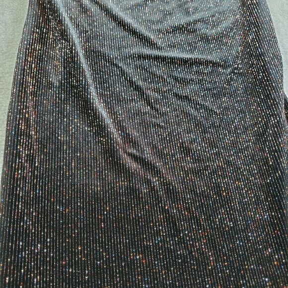 Wild Fable Dress Womens Medium Black Tank Metallic Sleeveless Round Neck Strap - Picture 5 of 9